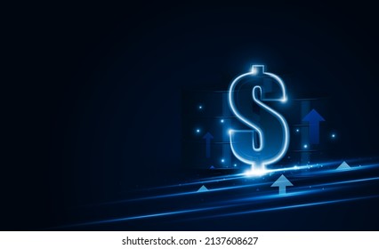 Abstract Lightning oil and dollar up out technology background Hitech communication concept innovation background,  vector design