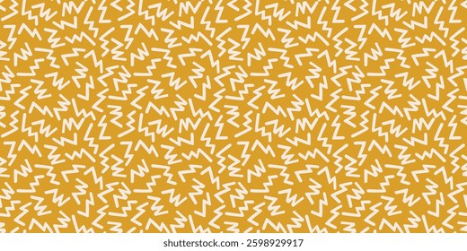 Abstract lightning shapes modern seamless pattern. Hand drawn vector illustration. Creative repeatable wallpaper background