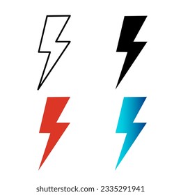 Abstract Lightning Silhouette Illustration, can be used for business designs, presentation designs or any suitable designs.
