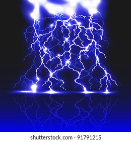 Abstract lightning strike.Vector eps 10