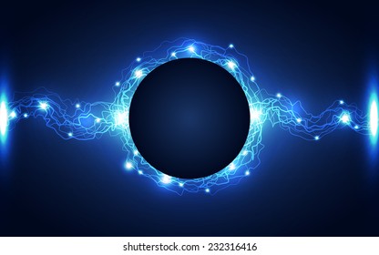 Abstract lightning technology background, vector illustration