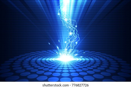 Abstract lightning technology background, vector illustration