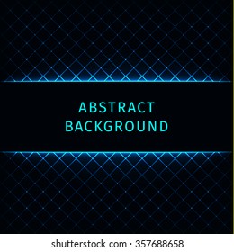 Abstract lights azure forms on dark background