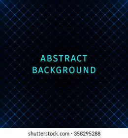 Abstract lights azure strips on dark background