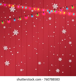 Abstract lights background. Glowing light bulbs design.Vector