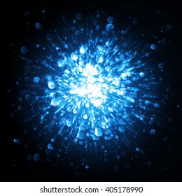 Abstract lights background. Vector explosions.