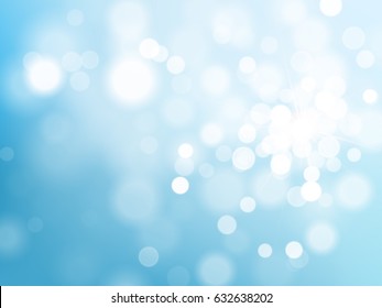 Abstract Lights Blue Background Blurred Bokeh Stock Vector (Royalty ...