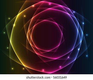 Abstract lights - colored vector background