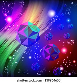 abstract lights cosmos background, starry sky vector