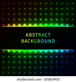 Abstract lights gradient forms on dark background