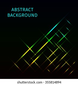 Abstract lights gradient strips on dark background