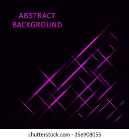 Abstract lights magenta strips on dark background