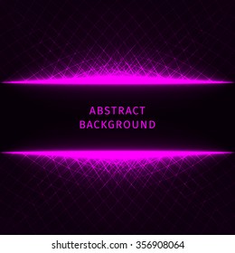 Abstract lights magenta strips on dark background