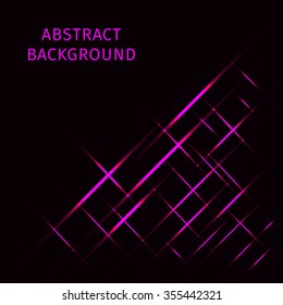 Abstract lights pink strips on dark background