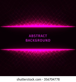 Abstract lights pink strips on dark background