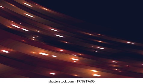 Abstract lights reflaction effect or shiny stars in movement on the dark space sky