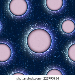 Abstract lights seamless pattern with shiny circles.