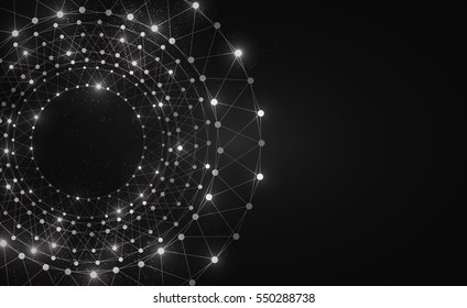 Abstract lights wave modern Circle pattern technology background. futuristic shape. 