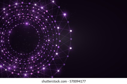 Abstract lights wave modern Circle pattern technology background. futuristic shape. 