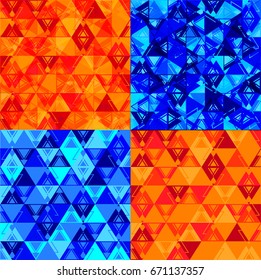 Abstract Lights.Pattern with triangles.Geometric background.color shapes for your message,Business or tech presentation.vector illustration