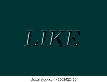Abstract Like Text Effect Design Teal Background