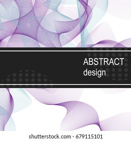 Abstract lilac background with waves lines. Templates for advertising and packaging. Flat vector cartoon illustration. Objects isolated on a white background.