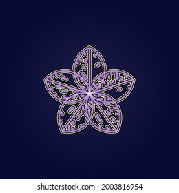 abstract lilac flower in dark background