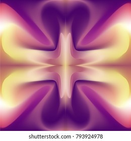 Abstract lilac violet yellow smooth fractal vector pattern