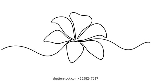 abstract lily flower,continuous single line art drawing sketch, logo, Lily Continuous Line Drawing with Editable Stroke. Vector Pen and Ink Illustration, Continuous one line drawing beauty fresh.