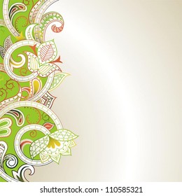 Abstract Lime Floral