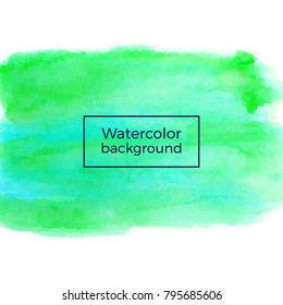 Abstract lime green, blue marble watercolor texture on the white background, vector ink, acrylic decoration. Background for design, party, birthday, wedding, invitation, web, banner, card, flyer, post