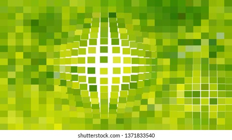 Abstract Lime Green Geometric Mosaic Square Background