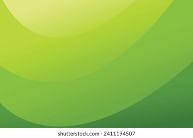 Abstract lime green gradient background with dynamic waves. Vector illustration