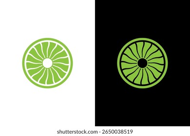 Abstract Lime Slice Refreshing Freshness