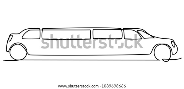Abstract limousine one line\
drawing