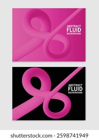  Abstract line 3D FLUID wave poster background vector.Minimalist cover template with vibrant perspective line wave in motion.social media, cover, banner, flyer, music, ads.