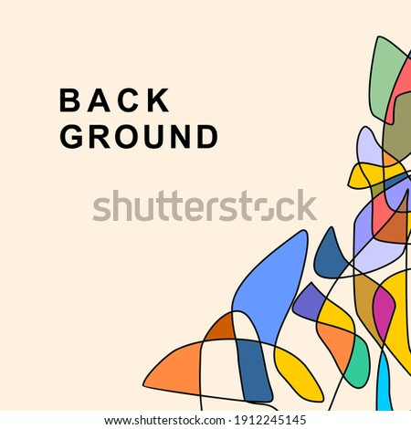 Abstract Line abstrack background with colorful spontaneity line themes