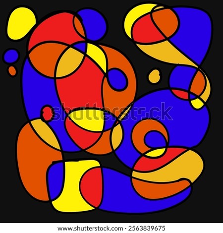 Abstract Line abstrack background with colorful spontaneity line themes