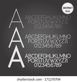 Abstract Line Alphabet and Digit Vector