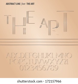 Abstract Line Alphabet and Digit Vector