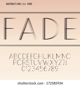 Abstract Line Alphabet and Digit Vector