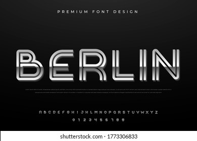 abstract line alphabet font with simple and abstract style use for logo and brand 