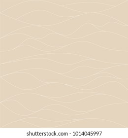 Abstract line arc pattern vector. Design dune white on beige. Design print for textile, fabric, wallpaper, background.