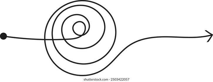 Abstract Line Arrow Doodle Vector Illustration