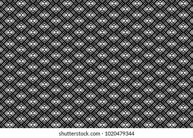 Abstract line arrows - black and white - vector pattern