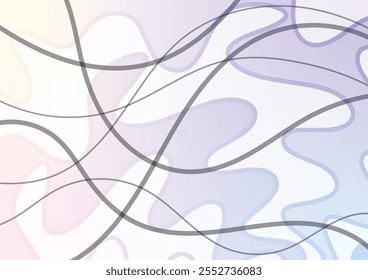Abstract line art background curve vector illustration.