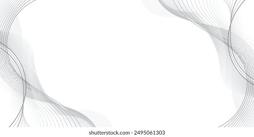 Abstract line art background design. simple style. white color tone. template flyers , banners, poster.