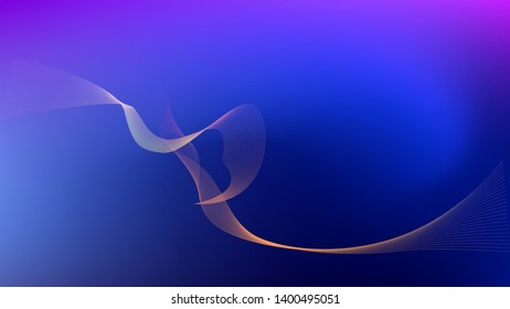 Abstract Line art background, stylized waves. Abstract background with soft gradient color.