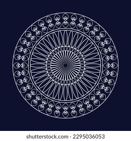 Abstract and line art background template and mandala design