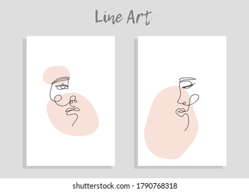Abstract line art background vector illustration modern style 